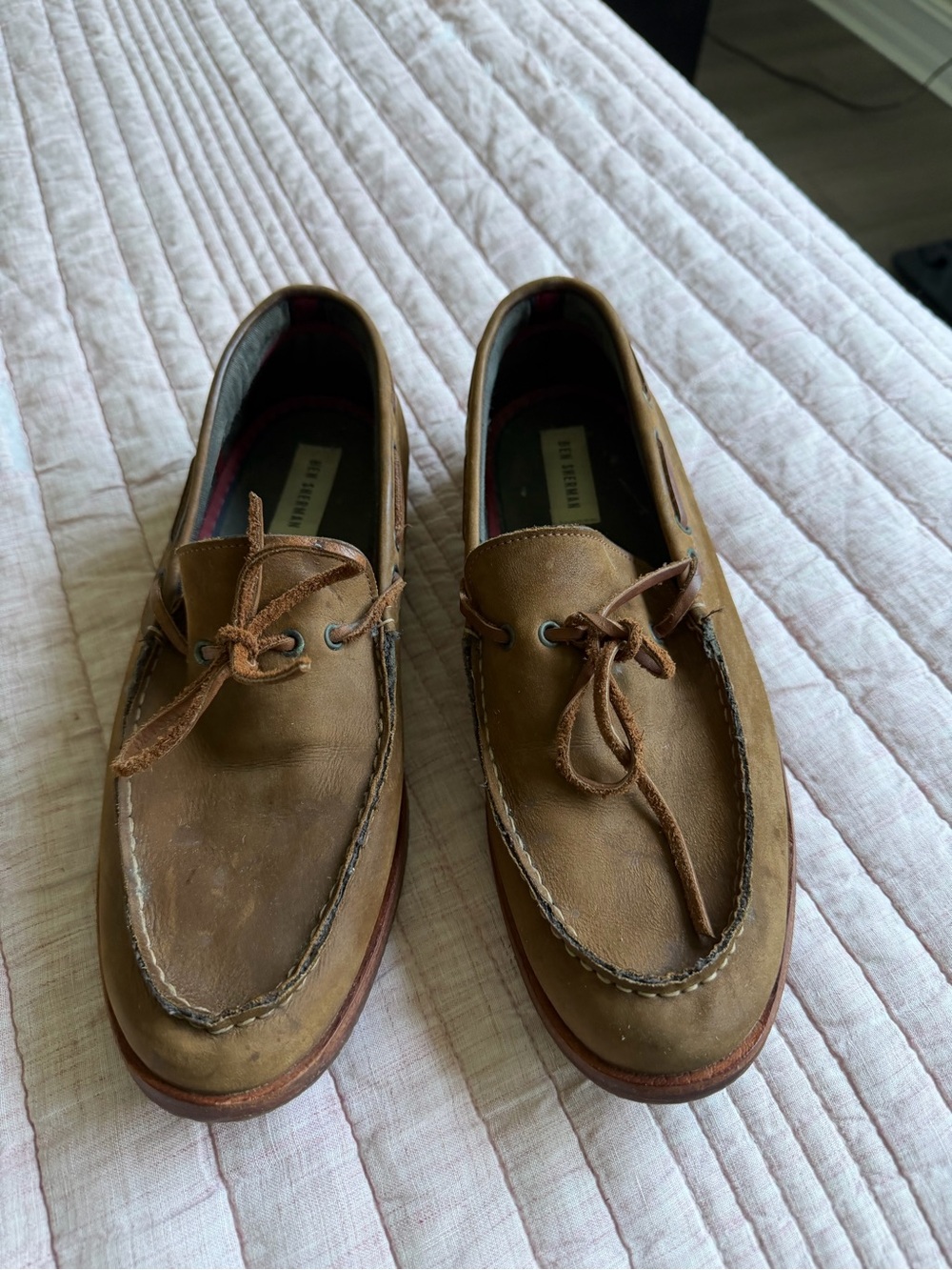 Ben Sherman Tan Leather Boat Shoes - Size 42